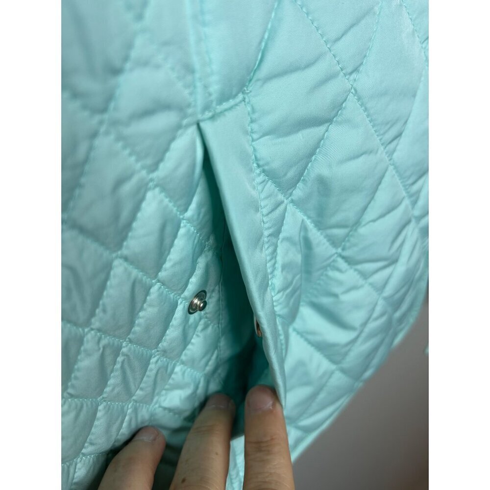 Talbots Blue full zip quilted layering vest Women's Sz Small - Picture 4 of 8